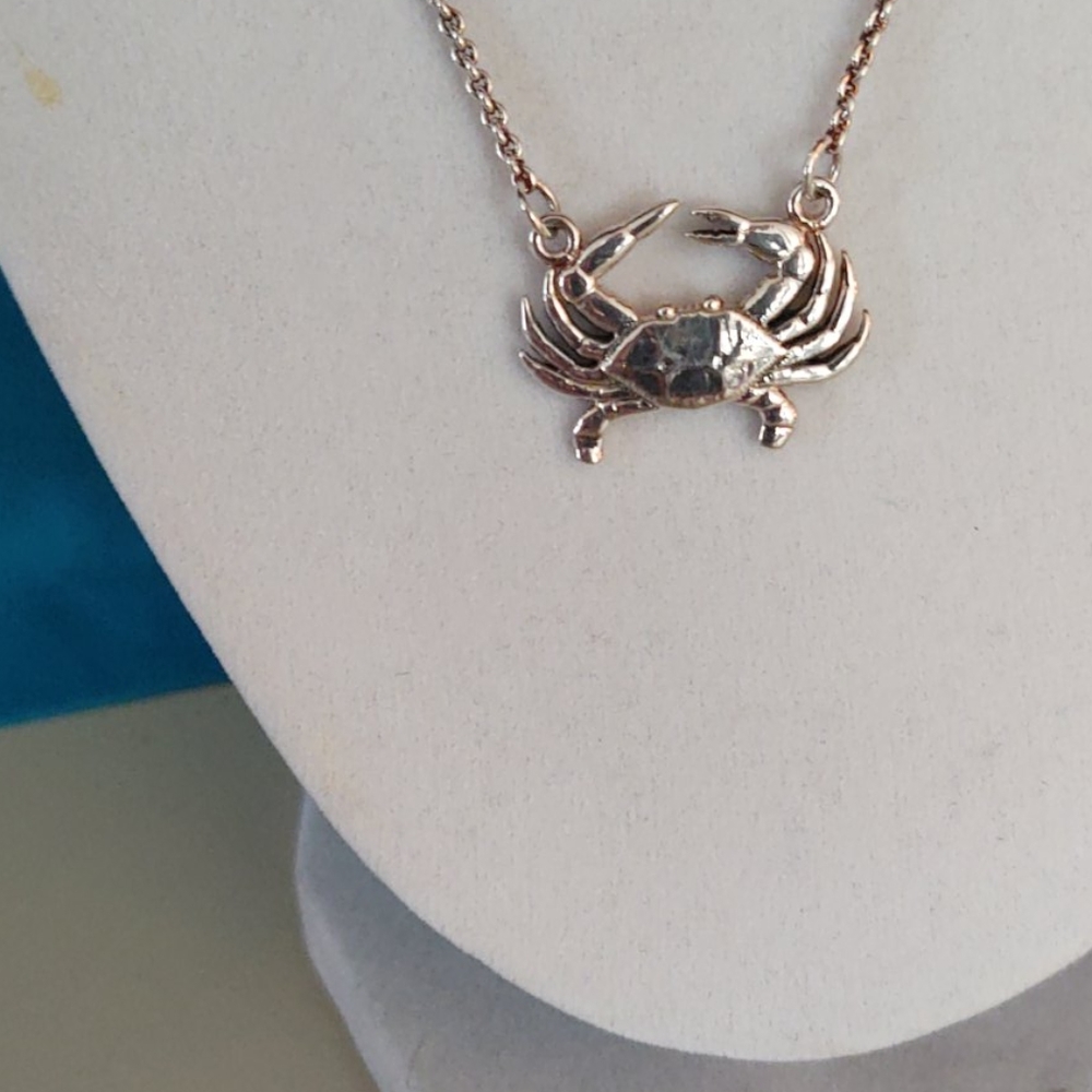 Maryland Crab necklace, Peter Stone silver